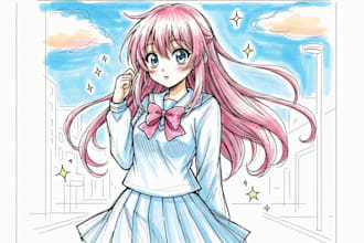 sketch you color anime sketch art