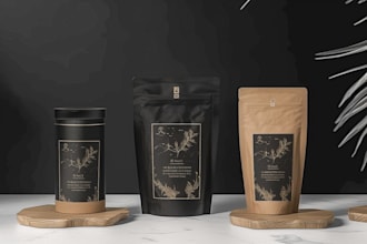 design minimal, modern and luxury packaging or label