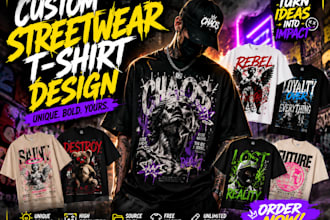 create minimalist typography and streetwear t shirt designs