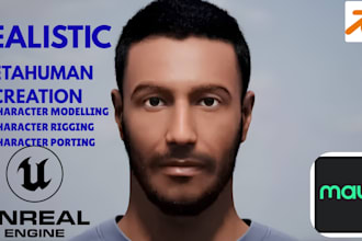 create realistic character mode 3d metahuman character daz 3d game character