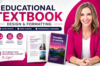 design and format educational textbook, curriculum plan, workbook, lead magnet