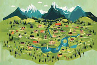 design vector or isometric map illustration