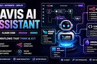 build n8n claude code javis ai assistantwith obsidian hermes agent ollama ai vps