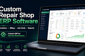 build repair shop erp software with inventory billing and job cards