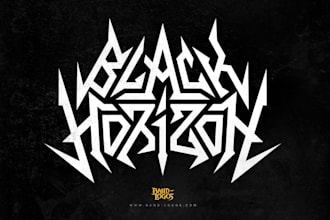 create a brutal thrash metal band logo