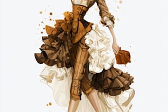create fashion illustration for you brand