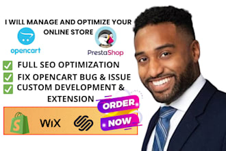 fix bug SEO and develop prestashop opencart bigcommerce store shift4shop shopify