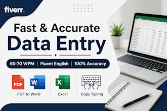 do accurate data entry copy typing and PDF conversion work