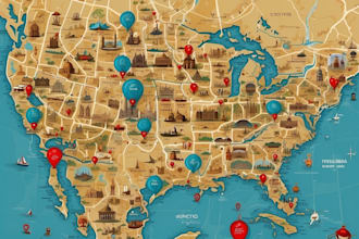 create a beautiful campus map illustration