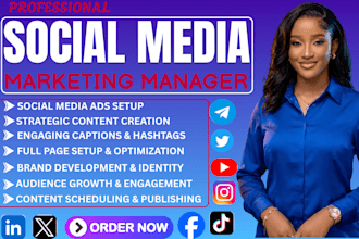 be your social media manager instagram  content creator tiktok and seo manager