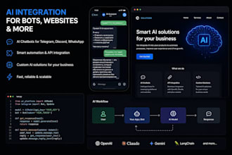 build a telegram bot, ai agent, or python automation for your business