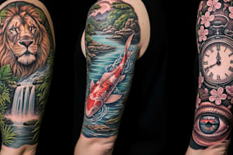 do unique customized realism tattoo design