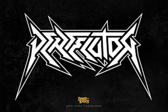 design a custom thrash metal band logo