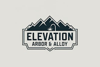 create a professional mountain and nature logo design