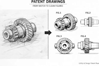 accurate uspto patent drawing technical illustration inventor startup law firm