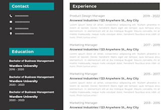 create a modern professional resume CV design for jobs