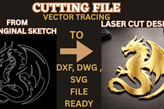 convert image, logo or sketch to cnc plasma and laser cutting dxf dwg svg files