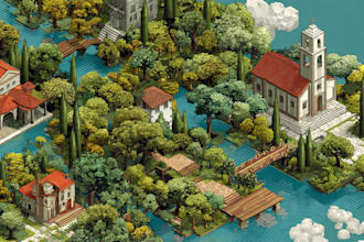 create a isometric map vector illustration