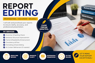 professional report editing, document polishing
