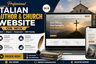 build italiian author website wix author website italian church website redesign