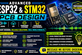 design advanced esp32 stm32 pcb for audio embedded iot and consumer electronics