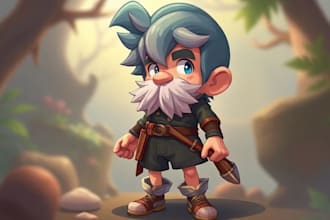 draw 2d game character or 2d game character