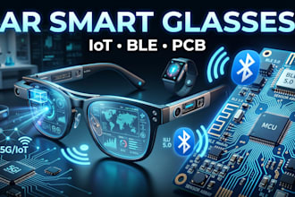 develop ar smart glasses with ble, wireless control and display systems