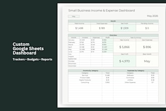 build a custom google sheets dashboard or tracker