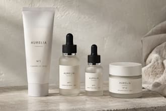 design luxury skincare brand identity and mockups