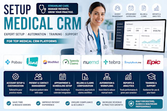 setup medical CRM pabau jane modmed speedy claims nuemd tebra simplybook me epic
