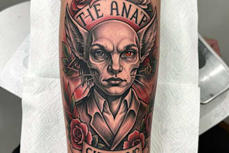 design a tattoo in black and white or in color