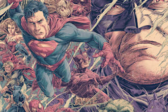 illustrate dynamic fight scenes for comics