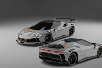 do 3d car model fivem car model assetto corsa low poly industrial car cad design