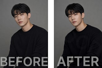 professionally retouch actor and model headshots
