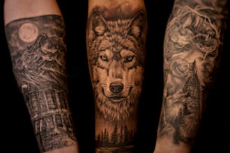 do unique customized realism tattoo design