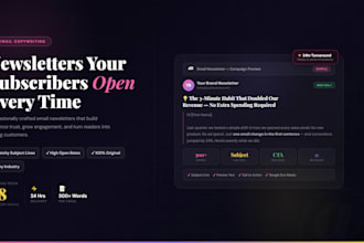write email newsletters and campaigns for your business