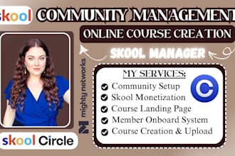 skool setup, skool community, skool online course creation, skool manager, skool