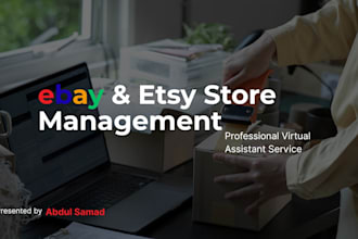 manage your ebay or etsy store and create product listings