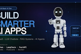 build an ai app, ai saas, ai chatbot, and llm powered web solution using python