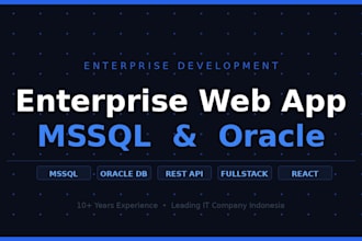 develop enterprise web application with mssql and oracle