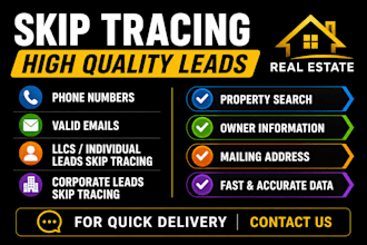 do verified commercial real estate skip tracing and property research