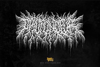design a chaotic grindcore brutal metal logo for your band