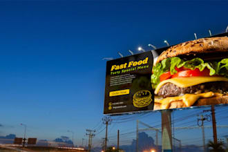 design billboard, yard sign, signage, and banner ads
