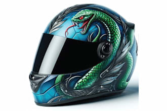 design high quality f1 helmet mascot logo with my fastest delivery