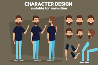 design animation assets and puppets with separated vector layers
