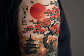 make a traditional japanese irezumi tattoo