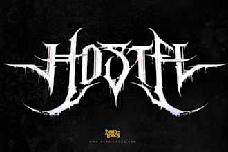 design a brutal technical death metal band logo