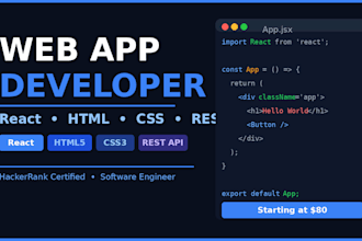 build a responsive website or web app using react and HTML CSS