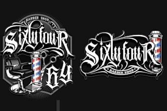 do make professional barber shop logo