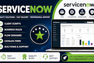 provide servicenow development and administration